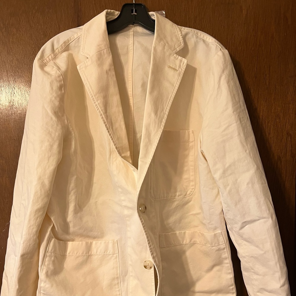 Brand new with tags ivory unstructured jacket from J. Crew. 42S.